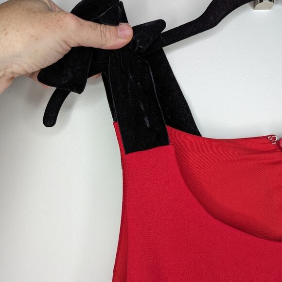 Gal Meets Glam Zara Red Fit & Flare Dress | Size 10 - Picture 4 of 6